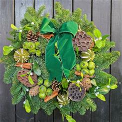 Mistletoe Sparkle Christmas Door Wreath