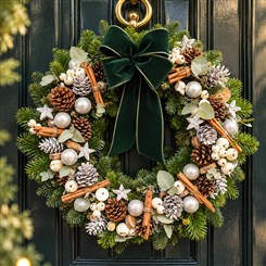 Winter Evergreen Door Wreath