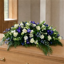 Still Waters - Blue, Purple and White Coffin Spray
